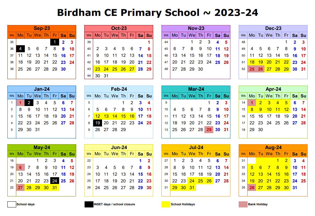 Birdham CE Primary School Term Dates